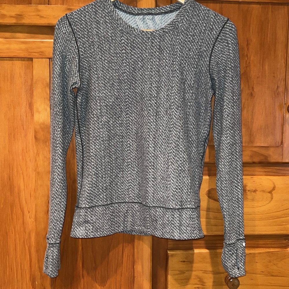 Lululemon Grey Patterned Crew Neck Sweatshirt - image 1